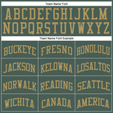 Custom Green Old Gold Round Neck Suit Basketball Jersey