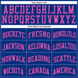 Custom Royal Pink Round Neck Suit Basketball Jersey