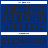 Custom Royal Black Round Neck Suit Basketball Jersey