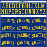 Custom Royal Gold Round Neck Suit Basketball Jersey