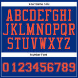 Custom Royal Orange Round Neck Suit Basketball Jersey