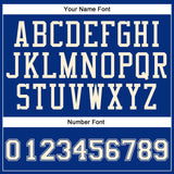 Custom Royal Cream Round Neck Suit Basketball Jersey
