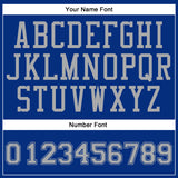 Custom Royal Gray Round Neck Suit Basketball Jersey