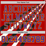 Custom Red Purple Black-Gold Diagonal Stripe Round Neck Sublimation Basketball Suit Jersey