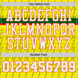 Custom Yellow White Green Gray Orange-Navy Lightning Stripe Round Neck Sublimation Basketball Suit Jersey
