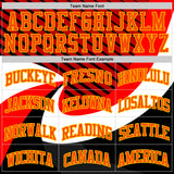 Custom Red Orange Black Gold-Navy Wave Stripe Round Neck Sublimation Basketball Suit Jersey
