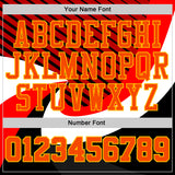 Custom Red Orange Black Gold-Navy Wave Stripe Round Neck Sublimation Basketball Suit Jersey