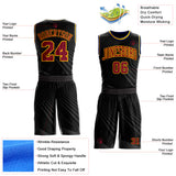 Custom Black Crimson Gray Gold Navy-Yellow Gradient Grid Stripe Round Neck Sublimation Basketball Suit Jersey