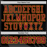 Custom Black Crimson Gray Gold Navy-Yellow Gradient Grid Stripe Round Neck Sublimation Basketball Suit Jersey