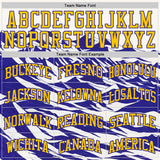 Custom White Yellow-Blue Mountain Eagle Wing Boho Style Round Neck Sublimation Basketball Uniform Jersey