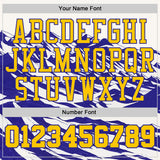 Custom White Yellow-Blue Mountain Eagle Wing Boho Style Round Neck Sublimation Basketball Uniform Jersey