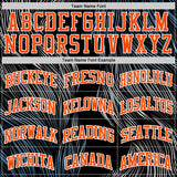 Custom Black Orange-White Abstract Feather Boho Style Round Neck Sublimation Basketball Uniform Jersey