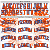 Custom White Orange-Royal Feather Wing Boho Style Round Neck Sublimation Basketball Uniform Jersey