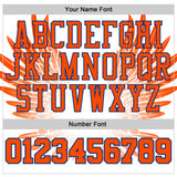 Custom White Orange-Royal Feather Wing Boho Style Round Neck Sublimation Basketball Uniform Jersey