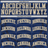 Custom Royal Cream-Navy Tribal Ethnic Aztec Sun Stone Side Panel Stripe Round Neck Sublimation Basketball Set Jersey