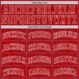 Custom Red-White Tribal Ethnic Aztec Sun Stone Side Panel Stripe Round Neck Sublimation Basketball Set Jersey
