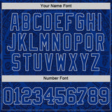 Custom Royal-White Tribal Ethnic Aztec Sun Stone Side Panel Stripe Round Neck Sublimation Basketball Set Jersey