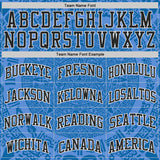 Custom Light Blue Black-White Tribal Ethnic Aztec Sun Stone Side Panel Stripe Round Neck Sublimation Basketball Set Jersey