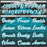 Custom Black White-Teal Mountain Peak Shards Side Panel Stripe Round Neck Sublimation Basketball Set Jersey