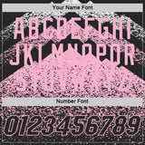 Custom Black Light Pink-White Mountain Peak Shards Side Panel Stripe Round Neck Sublimation Basketball Set Jersey