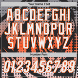 Custom Black White-Orange Lightning Gradient Dot Side Panel Stripe Round Neck Sublimation Basketball Set Jersey