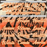 Custom Orange Cream-Brown Lightning Gradient Dot Side Panel Stripe Round Neck Sublimation Basketball Set Jersey