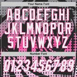 Custom Black White-Pink Lightning Gradient Dot Side Panel Stripe Round Neck Sublimation Basketball Set Jersey