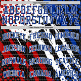 Custom Black Royal White-Red American Flag Patriotic Round Neck Sublimation Basketball Uniform Jersey