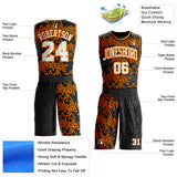 Custom Steel Gray White Bay Orange-Black Geometric Starburst Color Block Round Neck Sublimation Basketball Uniform Jersey