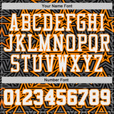Custom Steel Gray White Bay Orange-Black Geometric Starburst Color Block Round Neck Sublimation Basketball Uniform Jersey