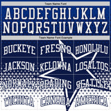 Custom Navy-White Star Dot Gradient Round Neck Sublimation Basketball Uniform Jersey