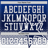 Custom Navy-White Star Dot Gradient Round Neck Sublimation Basketball Uniform Jersey