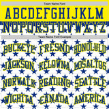 Custom White Royal Yellow-Light Yellow Geometric Star Texture Round Neck Sublimation Basketball Uniform Jersey