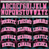 Custom Black Pink-White Gradient Star Round Neck Sublimation Basketball Uniform Jersey