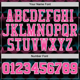 Custom Black Pink-White Gradient Star Round Neck Sublimation Basketball Uniform Jersey
