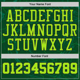 Custom Green Neon Green Black-White Geometric Star Texture Round Neck Sublimation Basketball Uniform Jersey