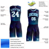 Custom Blue-White Nebula Starry Galaxy Space Round Neck Sublimation Basketball Uniform Jersey