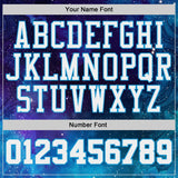 Custom Blue-White Nebula Starry Galaxy Space Round Neck Sublimation Basketball Uniform Jersey