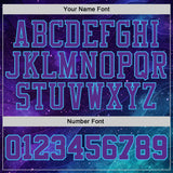Custom Blue Purple Sky Blue-White Nebula Starry Galaxy Space Round Neck Sublimation Basketball Uniform Jersey