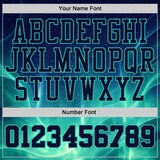 Custom Blue Green-White Nebula Starry Aurora Galaxy Space Round Neck Sublimation Basketball Uniform Jersey
