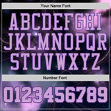 Custom Purple-Light Purple Nebula Starry Aurora Galaxy Space Round Neck Sublimation Basketball Uniform Jersey