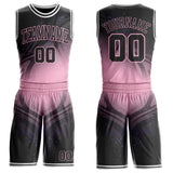 Custom Black Pink-White Nebula Starry Galaxy Space Round Neck Sublimation Basketball Uniform Jersey