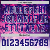 Custom White Dark Purple-Pink Nebula Starry Galaxy Space Round Neck Sublimation Basketball Uniform Jersey