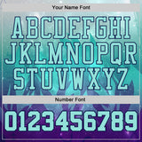 Custom Ice Blue Purple Navy-White Nebula Starry Galaxy Space Round Neck Sublimation Basketball Uniform Jersey
