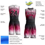 Custom Black-Light Pink Nebula Starry Galaxy Space Round Neck Sublimation Basketball Uniform Jersey