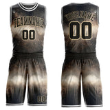 Custom Gray Black City Cream-White Nebula Starry Galaxy Space Geometric Dot Round Neck Sublimation Basketball Uniform Jersey