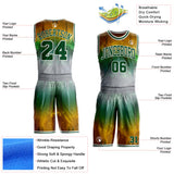 Custom Yellow Green Gray-White Nebula Starry Galaxy Space Round Neck Sublimation Basketball Uniform Jersey