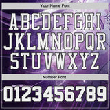 Custom Purple White-Black Nebula Starry Aurora Galaxy Space Round Neck Sublimation Basketball Uniform Jersey