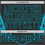 Custom Black-Blue Geometric Triangle Round Neck Sublimation Basketball Uniform Jersey