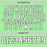 Custom Pea Green White-Black Dot Line Round Neck Sublimation Basketball Uniform Jersey